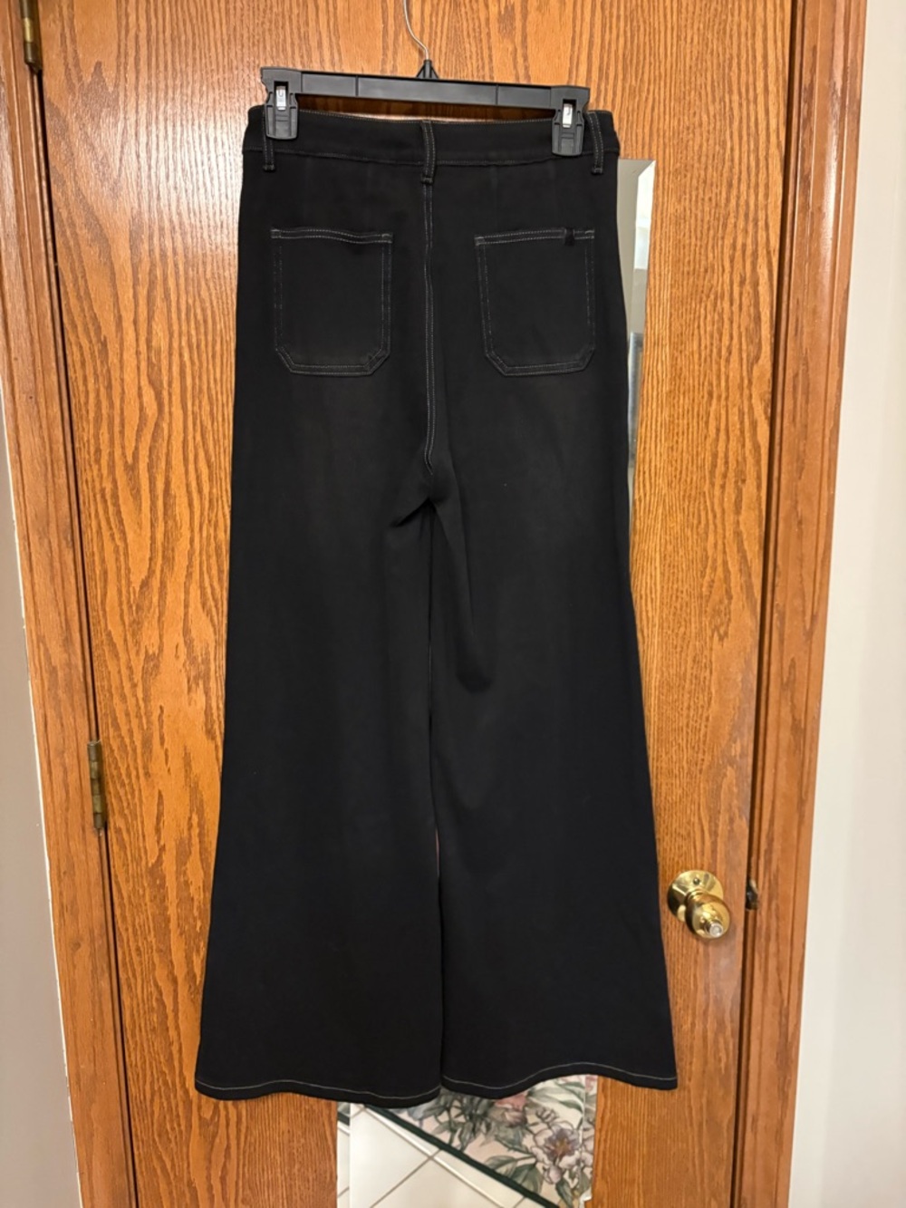 Halara Denim Black Wide Leg High Waist - Picture 3 of 3